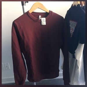 American Apparel Burgundy Fleece Sweater